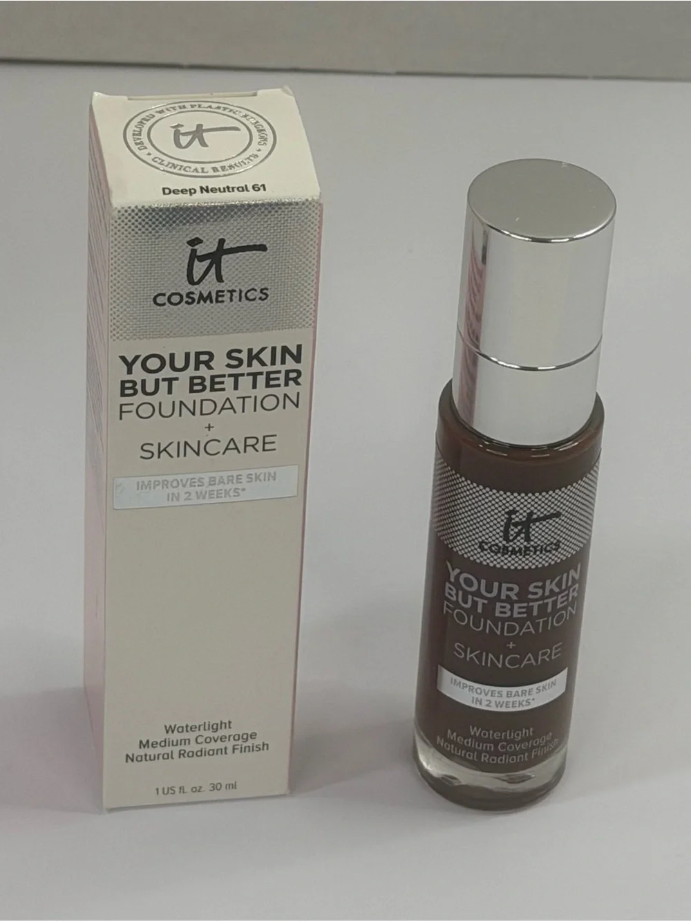 61 Deep Neutral IT Cosmetics Your Skin But Better Foundation 1 oz NIB